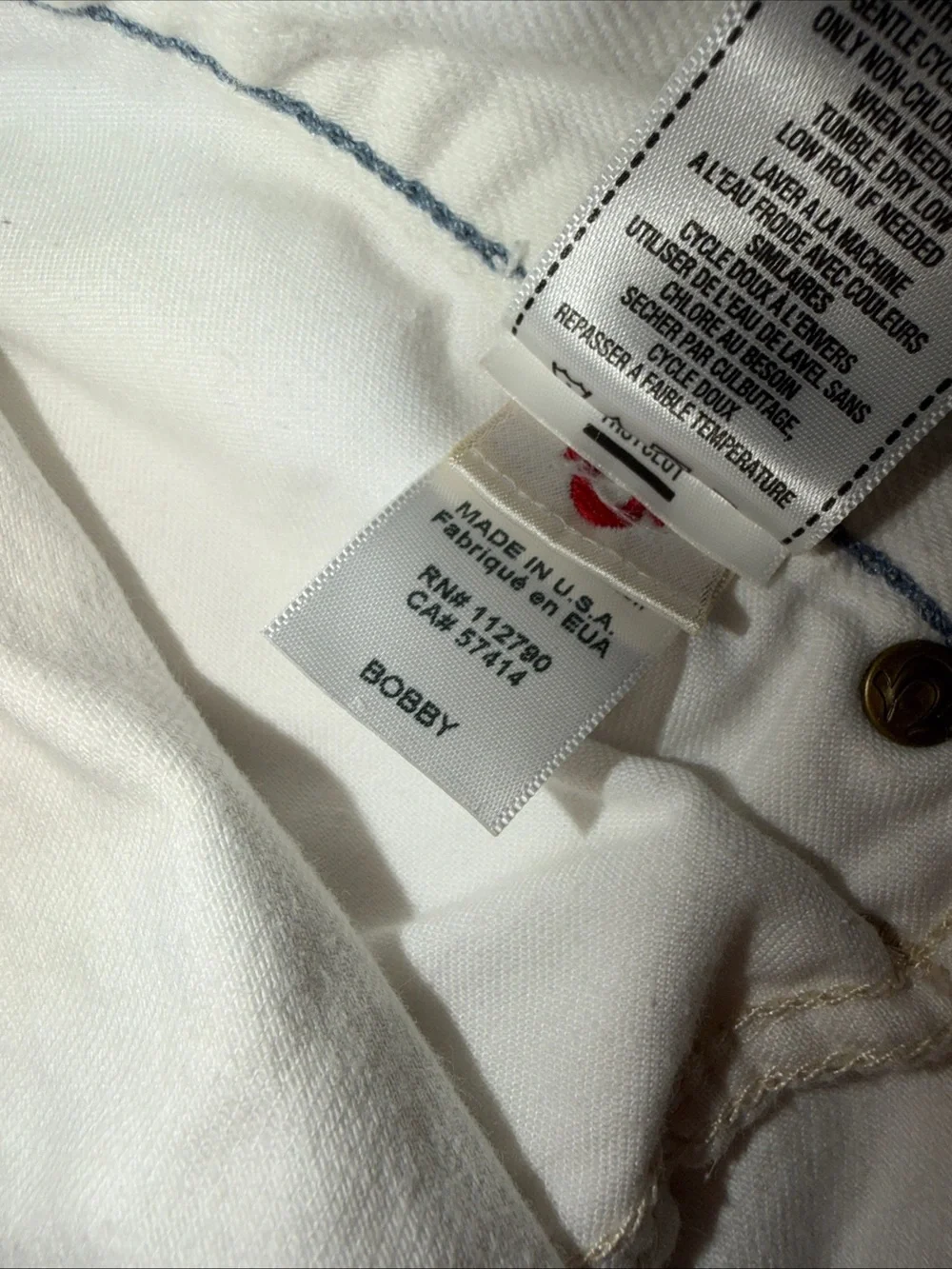 True Religion Men’s White Straight Jeans